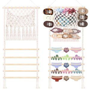 Large Mesh Hair Claw Clip Organizer Hanging Storage Wall Decor